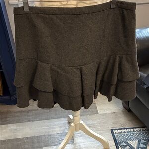 J. Crew Charcoal Ruffle Mini Skirt